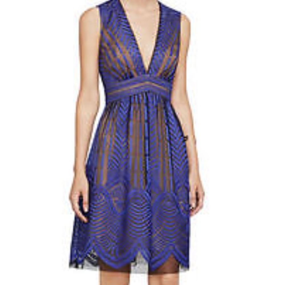 Bcbg Kellyn Black And Blue dress